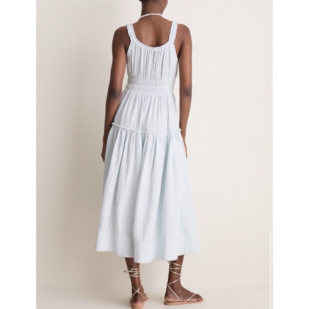 NWT Tuckernuck Blue Gauze Daisy Embroidered Landis Midi Dress Blue XXL 2XL - Picture 5 of 7